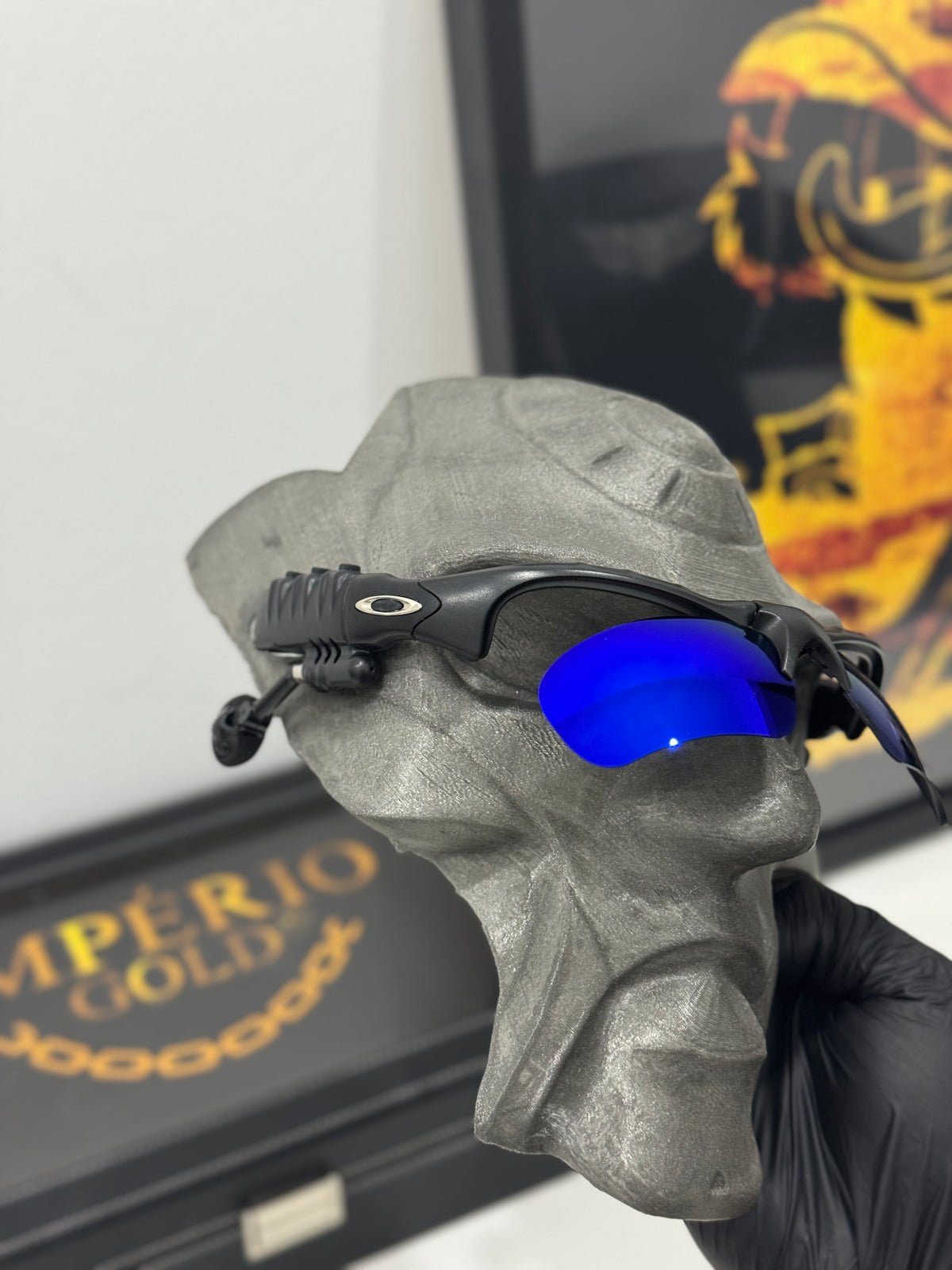 Auriculares Bluetooth Thump azul neón + 2 pares de lentes adicionales