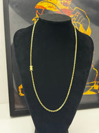 Friso Tijolinho 3mm - tamanho 70cm  banhado a ouro 18k