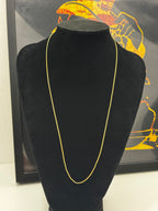 Friso Grumet 1mm - tamanho 70cm  banhado a ouro 18k