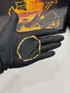 Pulseira Piastrini 3mm - tamanho 21cm -  banhado a ouro 18k