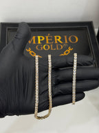 Conjunto Riviera Clássico Cravejado Cordão + Pulseira