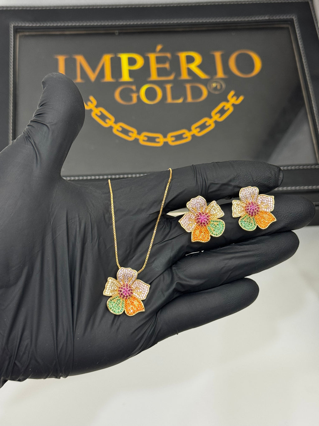 Conjunto Cordão + Brincos