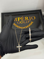 Conjunto Bracelete + colar em Ródio