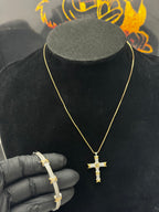 Conjunto Bracelete + colar em Ródio