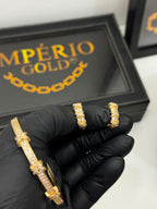 Conjunto Bracelete + Brincos luxuoso