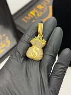 Pingente $ - Banhado a ouro 18k - para cordão 3mm até 7mm