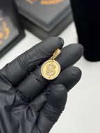 Pingente $ - Banhado a ouro 18k - para cordão 1mm até 3mm