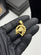 Pingente Cavalo - Banhado a ouro 18k - para cordão 1mm até 4mm