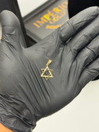 Pingente Estrela Davi - Banhado a ouro 18k - para cordão 1mm
