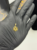 Pingente Estrela Davi - Banhado a ouro 18k - para cordão 1mm