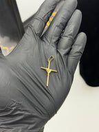 Pingente Cruz - Banhado a ouro 18k - para cordão 1mm