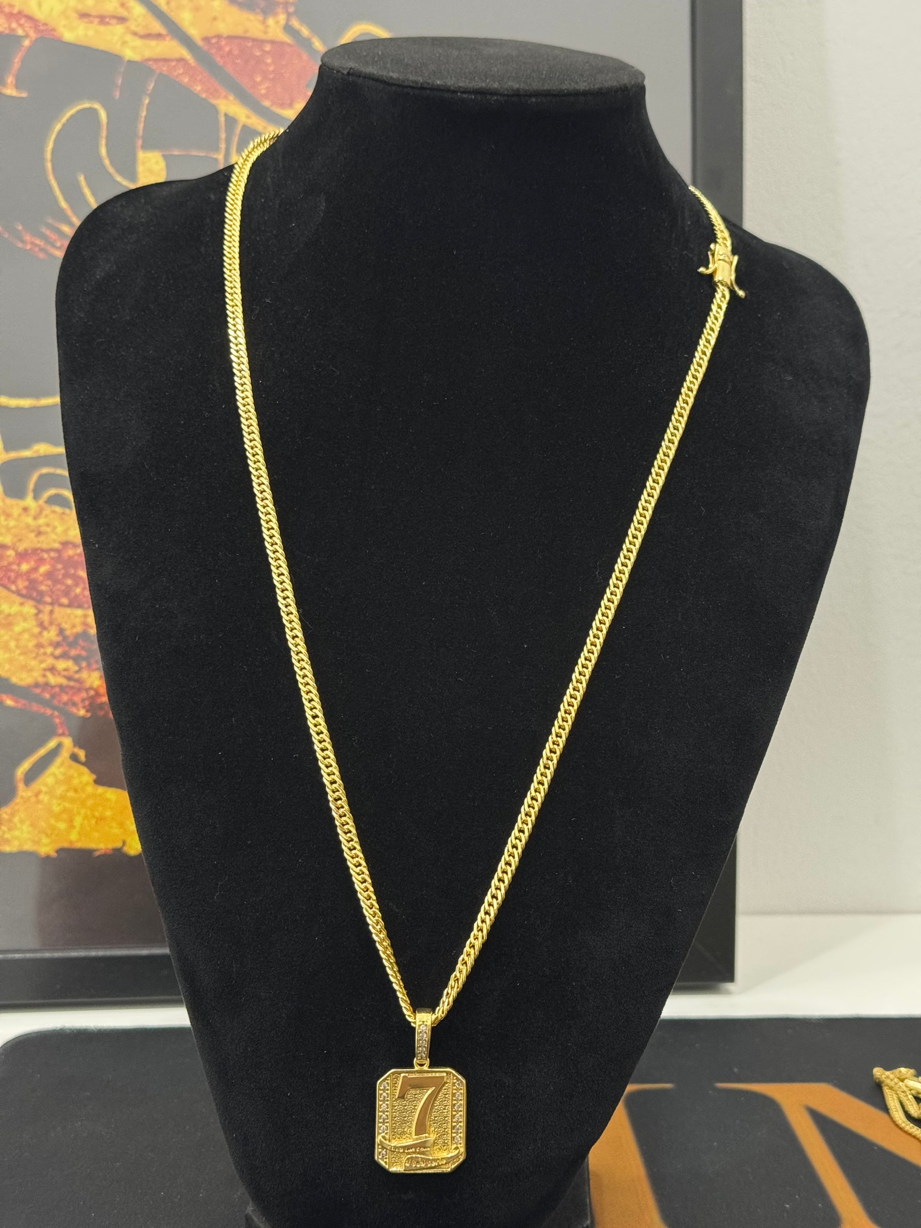 Friso Grummet pingente placa 7 - 5mm\70cm + pulseira 20\21\23cm